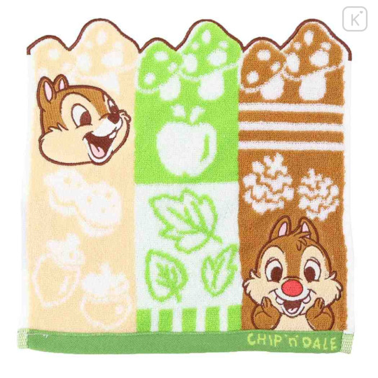 Japan Disney Jacquard Towel Handkerchief - Chip & Dale : Friend - 1