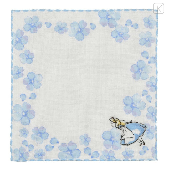 Japan Disney Store Gauze Towel - Alice : Flower Watercolor - 1