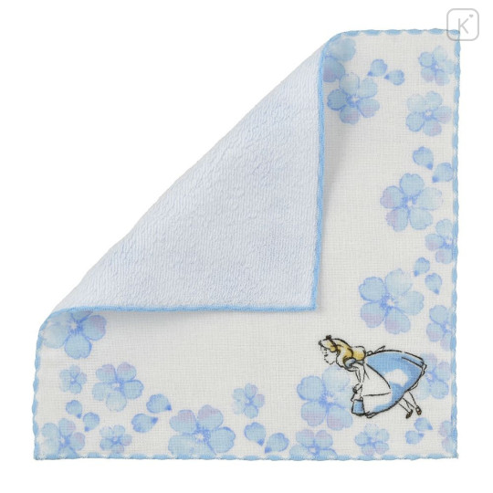 Japan Disney Store Gauze Towel - Alice : Flower Watercolor - 2