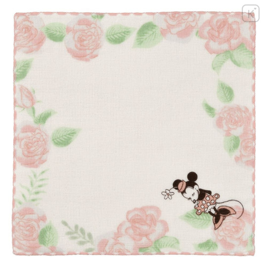 Japan Disney Store Gauze Towel - Minnie : Flower Watercolor - 1