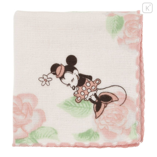 Japan Disney Store Gauze Towel - Minnie : Flower Watercolor - 3
