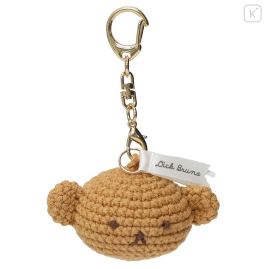 Japan Miffy Miniature Keychain Bag Charm - Boris : Bruna Knit Face - 1