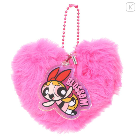 Japan The Powerpuff Girls Dangling Tail Mascot Bag Charm - Blossom Heart Pink - 1