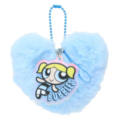 Japan The Powerpuff Girls Dangling Tail Mascot Bag Charm - Bubbles Heart Blue