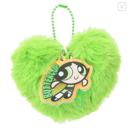 Japan The Powerpuff Girls Dangling Tail Mascot Bag Charm - Buttercup Heart Green - 1