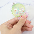 Japan Crayon Shin-chan Floating Sequins Keychain - Shinnosuke Nohara & Shiro : Snow Globe Style Chocobi - 2