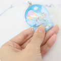 Japan Crayon Shin-chan Floating Sequins Keychain - Kirby & Waddle Dee : Snow Globe Style Blue Sky - 2