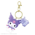 Japan Sanrio Acrylic Charm Keychain - Kuromi : Friend - 1