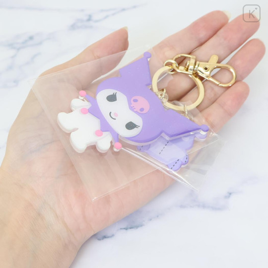 Japan Sanrio Acrylic Charm Keychain - Kuromi : Friend - 2