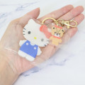 Japan Sanrio Acrylic Charm Keychain - Hello Kitty & Tiny Chum - 2