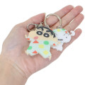 Japan Crayon Shin-chan Acrylic Charm Keychain - Shinnosuke Nohara & Shiro : Pajama - 2