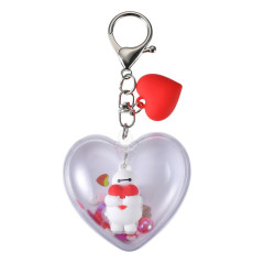 Japan Disney Store Shaka Shaka Keychain - Baymax : Heart Capsule Style