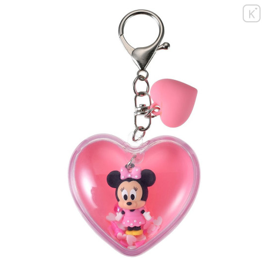 Japan Disney Store Shaka Shaka Keychain - Minnie : Heart Capsule Style - 1