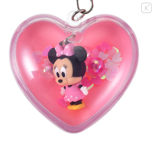 Japan Disney Store Shaka Shaka Keychain - Minnie : Heart Capsule Style - 4
