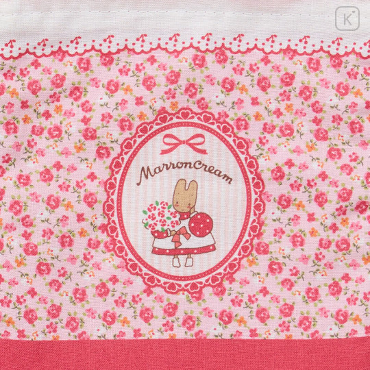 Japan Sanrio Frill Drawstring Bag - Marron Cream : Rose Pink - 3
