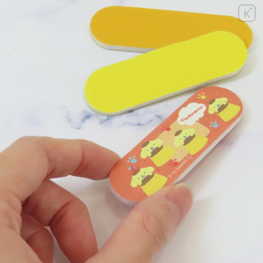 Japan Sanrio Nail File Shiner Set - Pompompurin : Band-Aid Style - 2