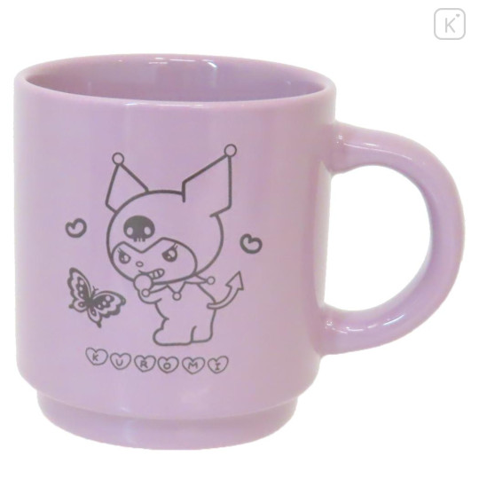 Japan Sanrio Ceramic Mug - Kuromi : Happy Drawing - 1
