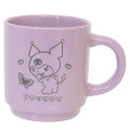 Japan Sanrio Ceramic Mug - Kuromi : Happy Drawing - 1