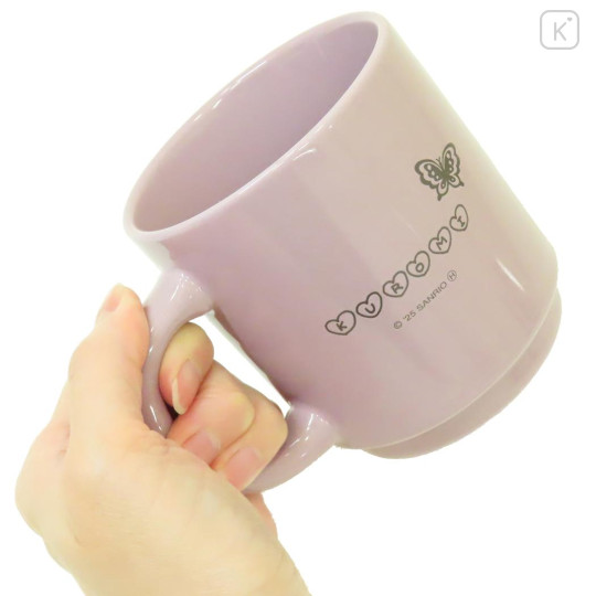 Japan Sanrio Ceramic Mug - Kuromi : Happy Drawing - 2