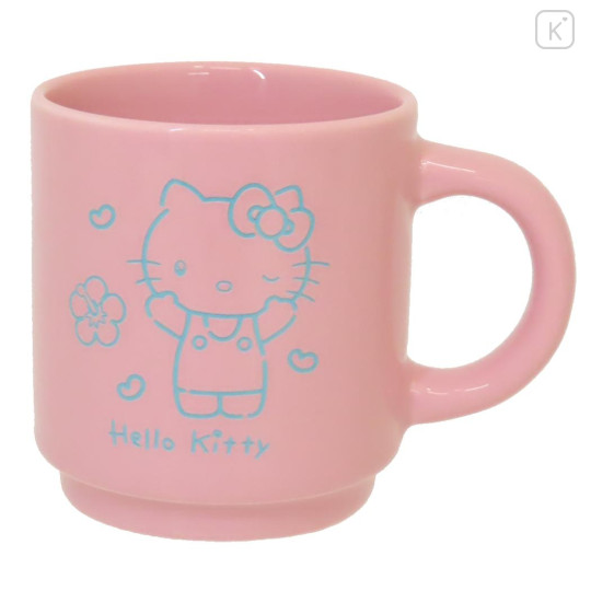 Japan Sanrio Ceramic Mug - Hello Kitty : Happy Drawing - 1