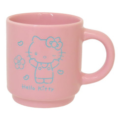 Japan Sanrio Ceramic Mug - Hello Kitty : Happy Drawing