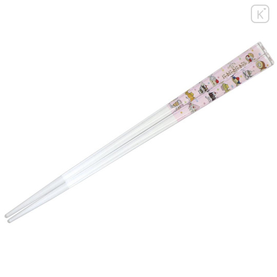 Japan San-X Clear Chopsticks 18cm - Nyan Nyan Nyanko : Pink - 1