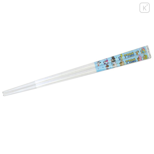 Japan San-X Clear Chopsticks 18cm - Afro Ken : Blue - 1