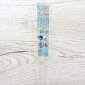 Japan San-X Clear Chopsticks 18cm - Afro Ken : Blue - 2