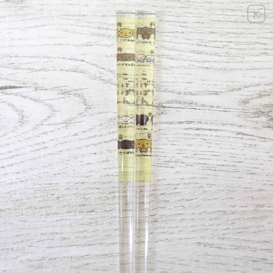 Japan San-X Clear Chopsticks 18cm - Kogepan : Yellow - 2