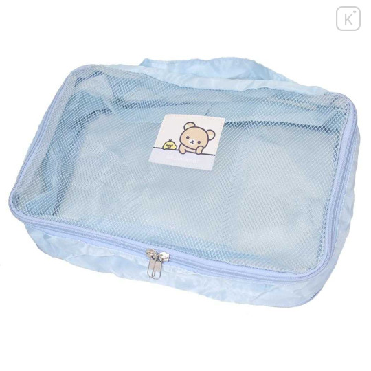 Japan San-X Clothing Compression Bag - Kiiroitori & Rilakkuma : Face Light Blue - 1