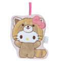 Japan Sanrio Hand Towel with Loop - Hello Kitty : Cheers Banzai Series Red Panda - 1