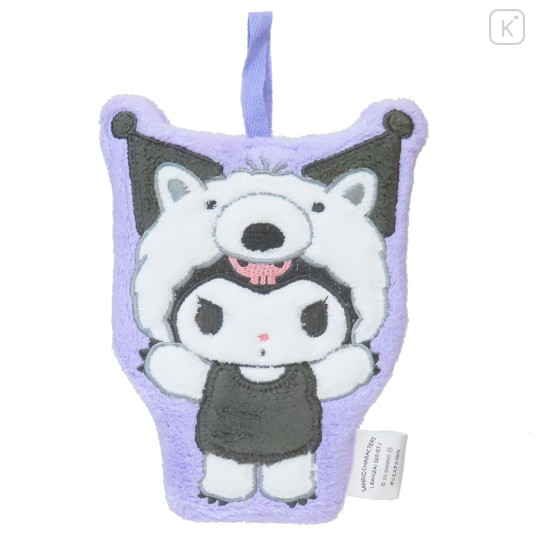 Japan Sanrio Hand Towel with Loop - Kuromi : Cheers Banzai Series Anteater - 1