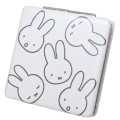 Japan Miffy 2-sided Compact Mirror - Miffy : Large Motif Face White - 1