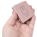Japan Miffy 2-sided Compact Mirror - Miffy : Large Motif Face Pink - 2