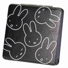 Japan Miffy 2-sided Compact Mirror - Miffy : Large Motif Face Black