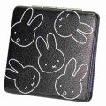 Japan Miffy 2-sided Compact Mirror - Miffy : Large Motif Face Black - 1