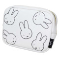 Japan Miffy Square Pouch - Miffy : Large Motif Face White - 1