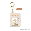 Japan San-X Mini Photo Album Keychain - Rilakkuma : Pink Brown - 1
