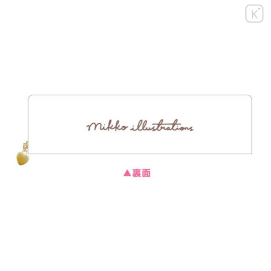 Japan Mikko Illustrations Fluffy Long Pouch - White - 2