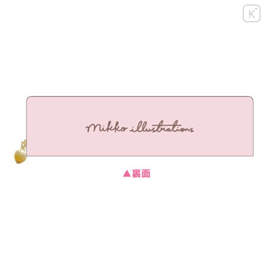 Japan Mikko Illustrations Fluffy Long Pouch - Pink - 2
