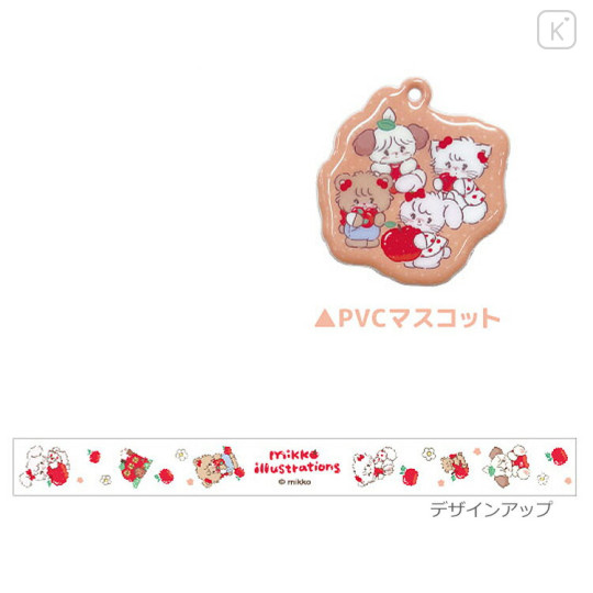 Japan Mikko Illustrations Mascot Neck Strap - Apple - 2