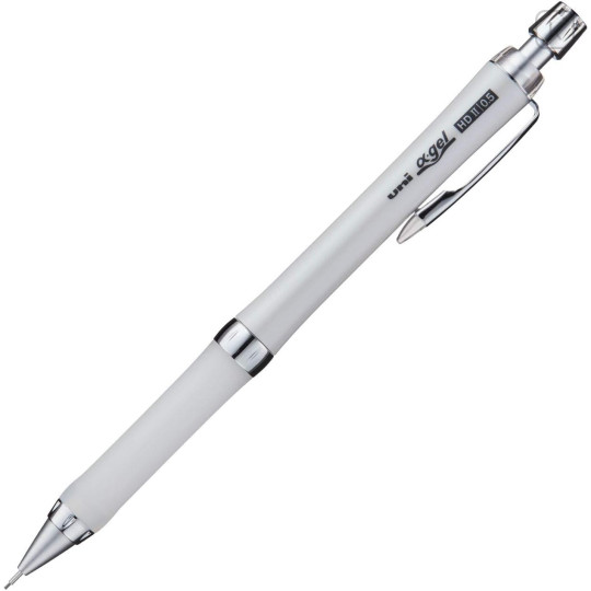 Japan Uni Alpha Gel Slim Firm Grip Mechanical Pencil - 0.5mm White - 1