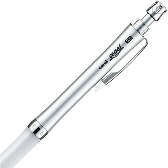 Japan Uni Alpha Gel Slim Soft Grip Mechanical Pencil - 0.5mm White - 5