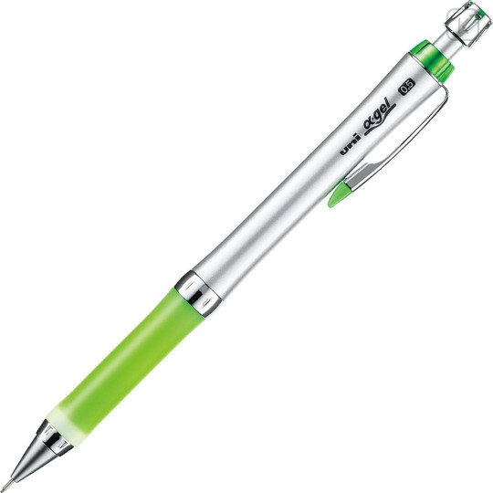 Japan Uni Alpha Gel Slim Soft Grip Mechanical Pencil - 0.5mm Yellow Green - 1