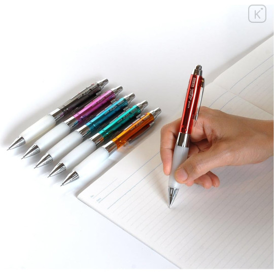 Japan Uni Alpha Gel Shaka Shaker Slightly Firm Grip Mechanical Pencil - 0.5 Chrome Light Blue - 5