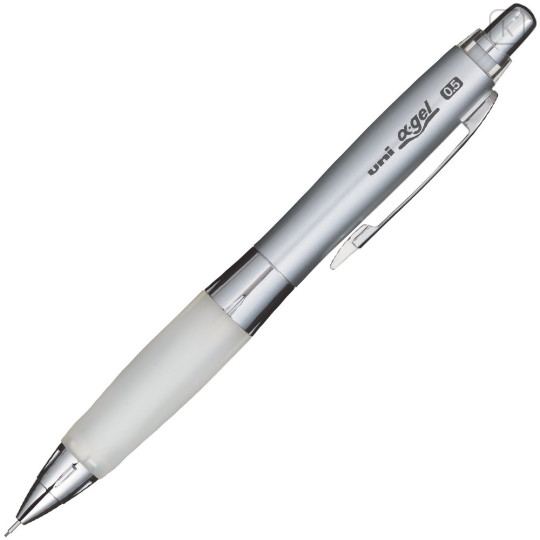 Japan Uni Alpha Gel Shaka Shaker Soft Grip Mechanical Pencil - 0.5mm White - 1
