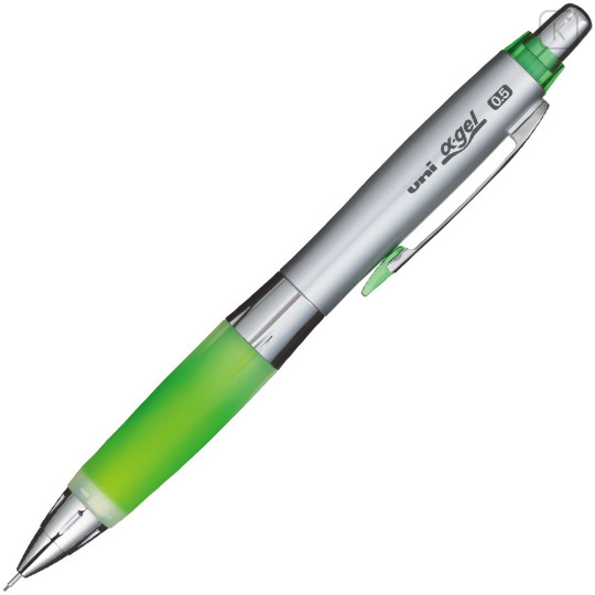 Japan Uni Alpha Gel Shaka Shaker Soft Grip Mechanical Pencil - 0.5mm Yellow Green - 1