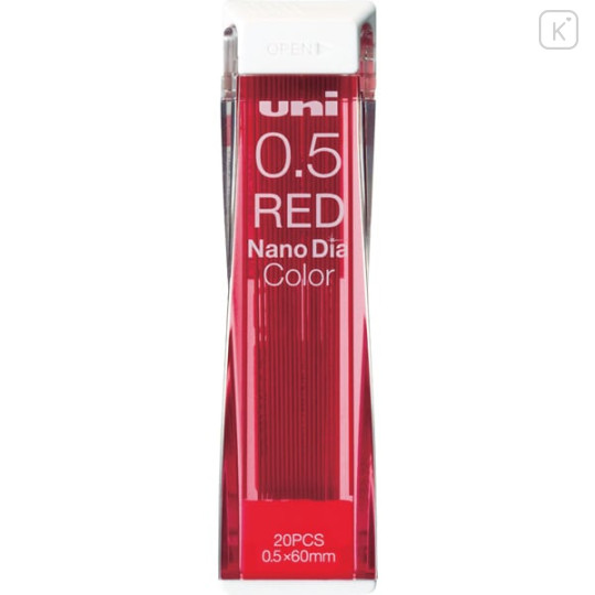 Japan Uni Nano Dia Color Core Erasable Leads - 0.5mm Red - 1