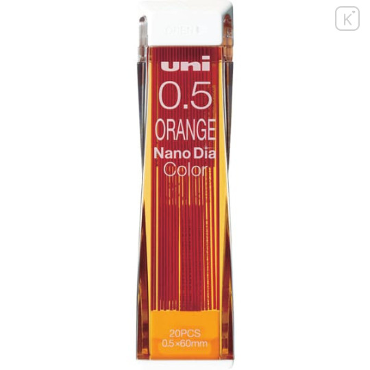 Japan Uni Nano Dia Color Core Erasable Leads - 0.5mm Orange - 1