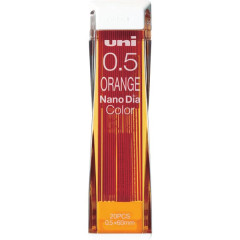 Japan Uni Nano Dia Color Core Erasable Leads - 0.5mm Orange